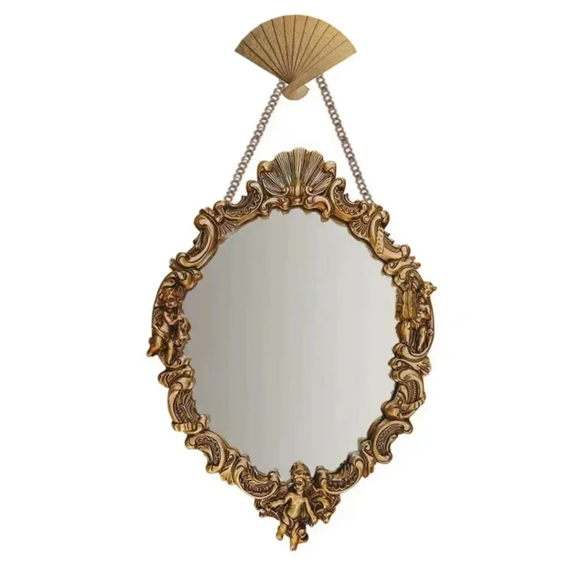 DSA--  light luxury sunflower dressing mirror living room wall wall decoration dining room entrance wall hanging mirror