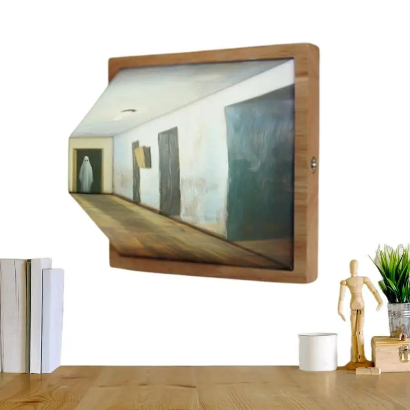 

3D Visual Wall Light Indoor 3D Visual Night Light No Drilling Wall Sconce Three Color Dimming Light For Living Room Bedroom