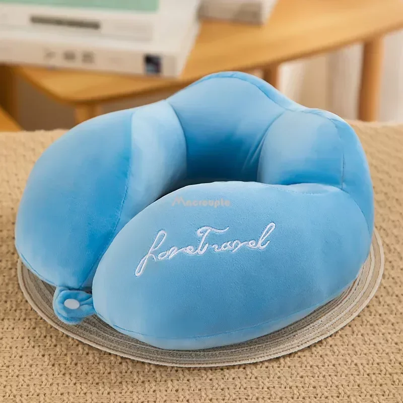 Neck Pillow Airplane Car Pillow Travel Healthcare Soft Travel Pillow U Shaped Nap Neck Cushion PP Cotton