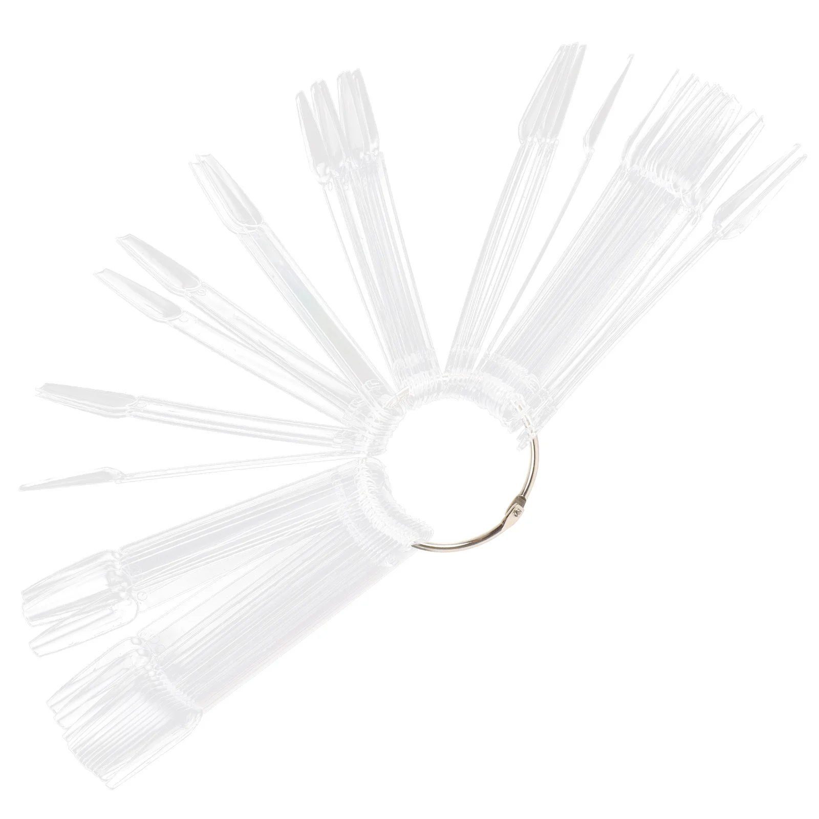 

Packove 100Pcs Clear Nail Polish Display Palette Transparent Plastic Tips for Salon Practice Brand Color Showcase