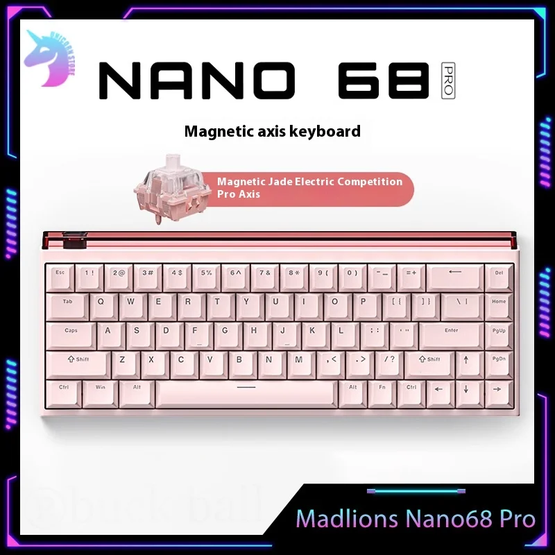 FGG Madlions NANO 68 Pro Mechanical Keyboard Esports Pro Magnetic Jade Switch 8k Return Rate Low Latency Custom Gaming Keyboar