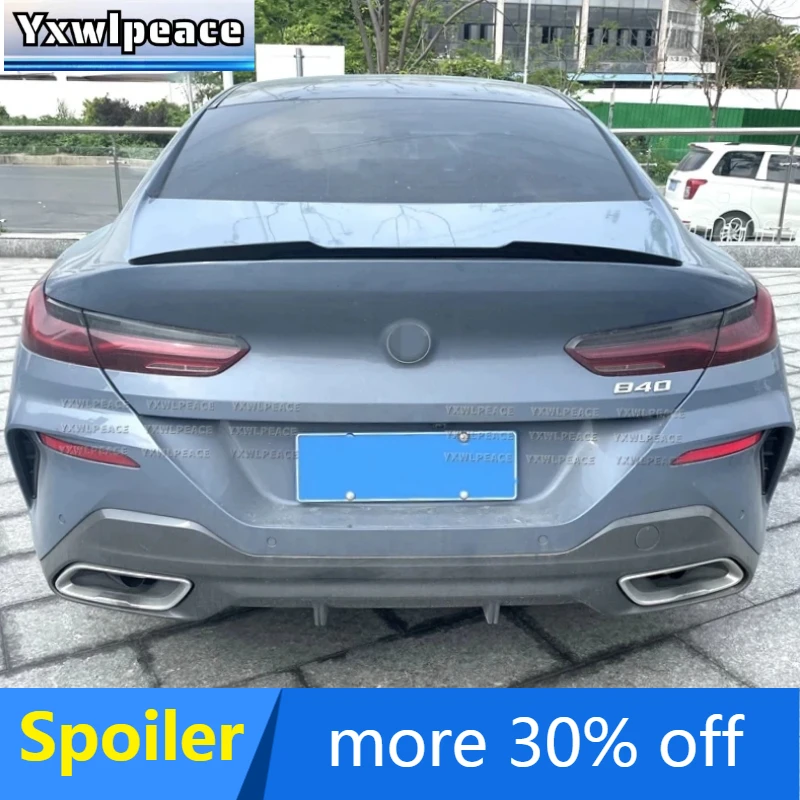 

For BMW 8 Series G16 M8 4 Door 2018-2022 Spoiler ABS Gloss Black /Carbon Look Rear Trunk Lip Spoiler Body Kit Accessories