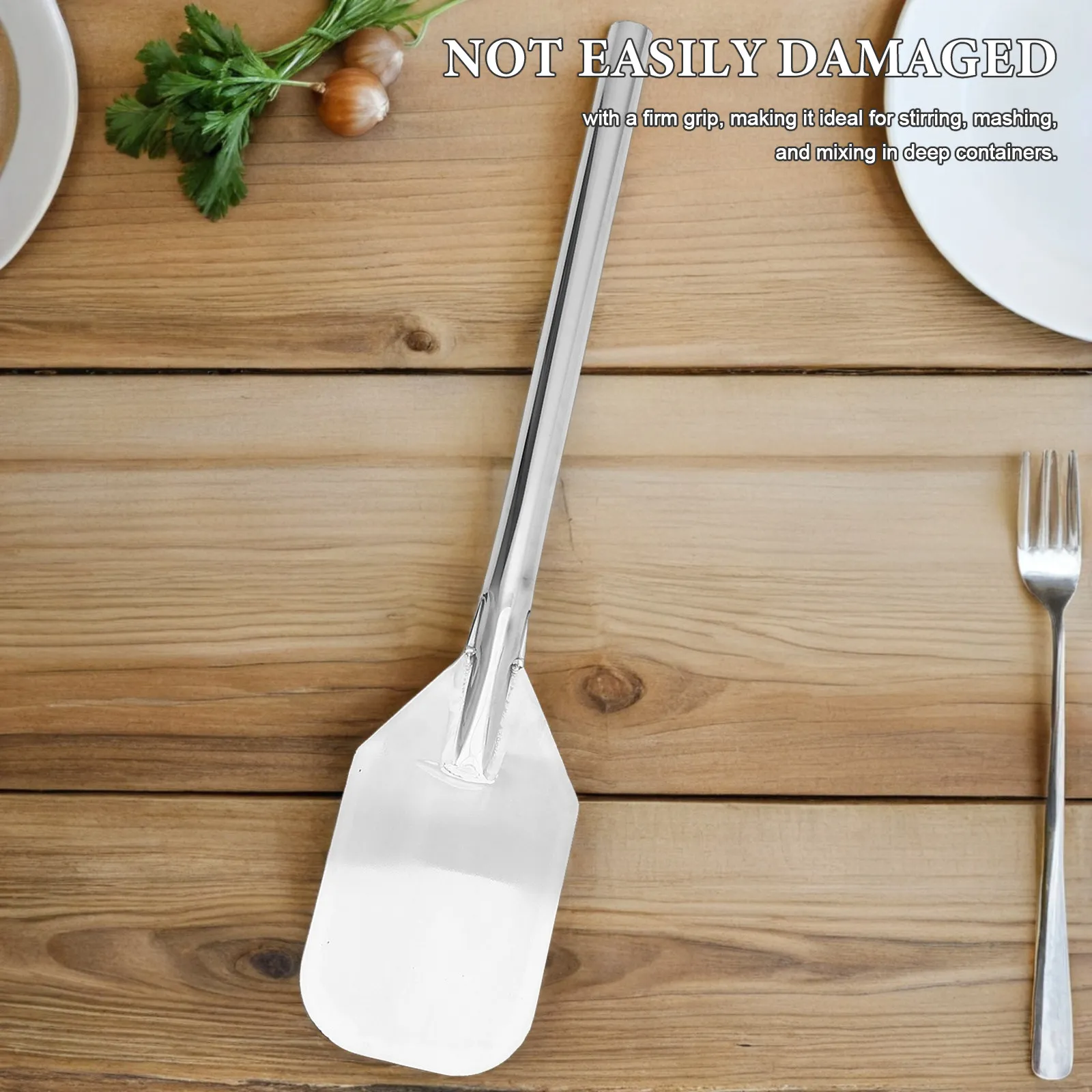 

24 Inch Stainless Steel Kitchen Stirring Paddle Professional Grade Long Handle for Large Batch Brewing Boiling Stock Pots Mash