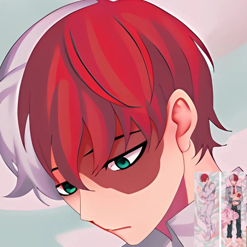 DIY Personalized Anime Todoroki Shoto Dakimakura Pillow Cover Case Hugging Body Pillowcase Double-sided Print Dropshipping