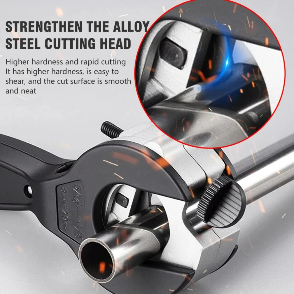 2025 جديد العالمي تصعيد أنابيب القاطع 8-29 مللي متر الفولاذ المقاوم للصدأ ل النحاس الألومنيوم السباكة خرطوم السقاطة مقص