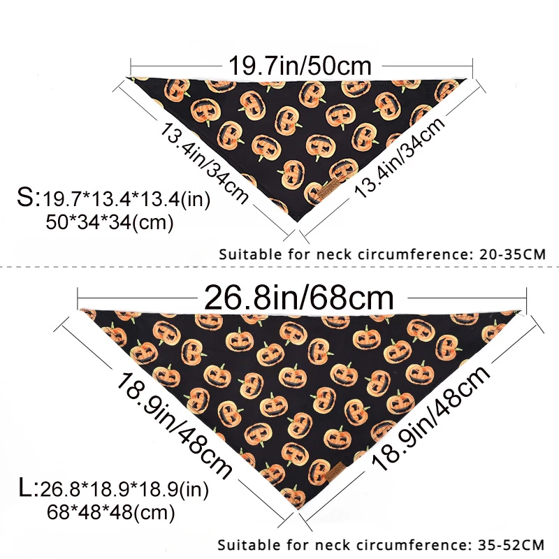 Pet Halloween Triangular Bandage Dog Triangle Scarf Cat Scarf Holiday Party Dog Accessories