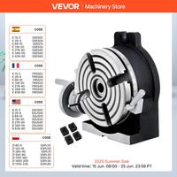 SucceBuy 150mm/5.9In Vertical & Horizontal Rotary Table Adjustable Dividing Plate Index System Dividing Head for Milling Machine