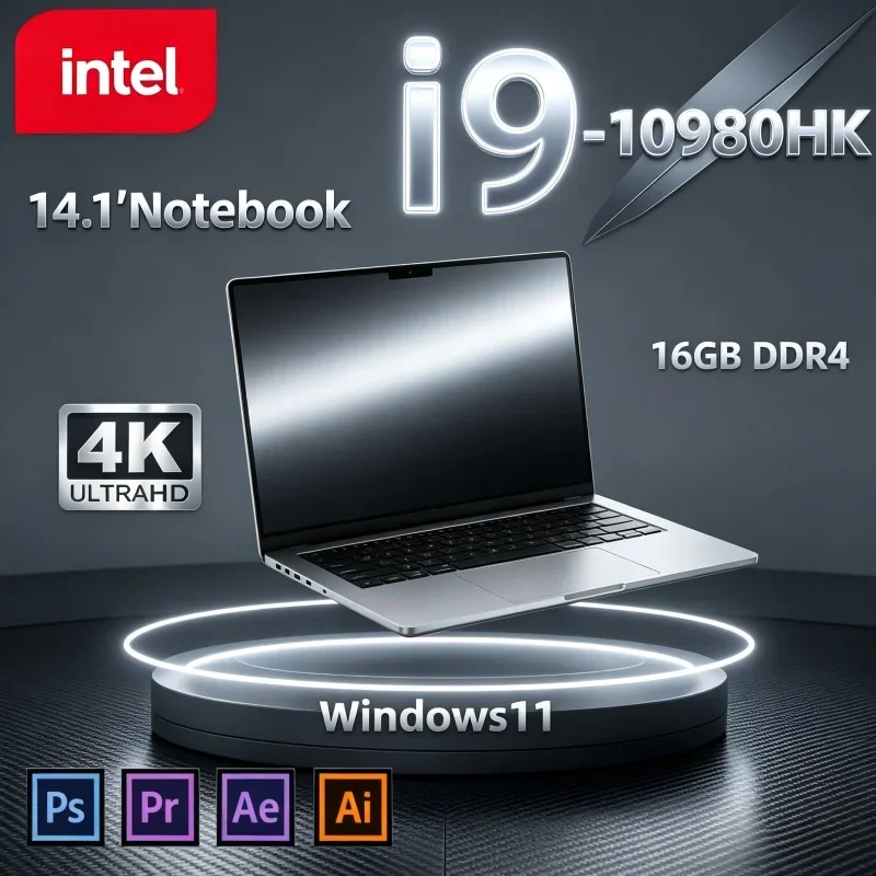 Smooth Visual Win11 Work Notebook 14.1 Inch Core I9-10980HK 120Hz FHD IPS 16/32GB RAM 2TB SSD Backlit Keys Laptop