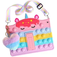 Funda Infantil de Silicona con Soporte para iPad 9.7 2018 2017 5ª 6ª 7ª 8ª 9ª Gen, 10.2 Pro 11 2022 Air 1 2 3 10.5 10.9 10ª 11ª Gen A16 2025
