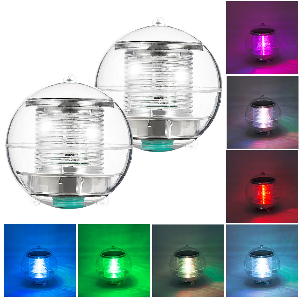 

Outdoor Lighting Multi-Color Changing LED Round Water Floating Lamps Solar Waterproof Lights For Pond Garden Pool Decorations