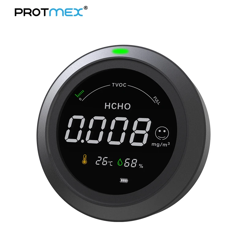 Air quality pollution detector PTH-2 TVOC monitor formaldehyde sensor environment friendly  with humidity display