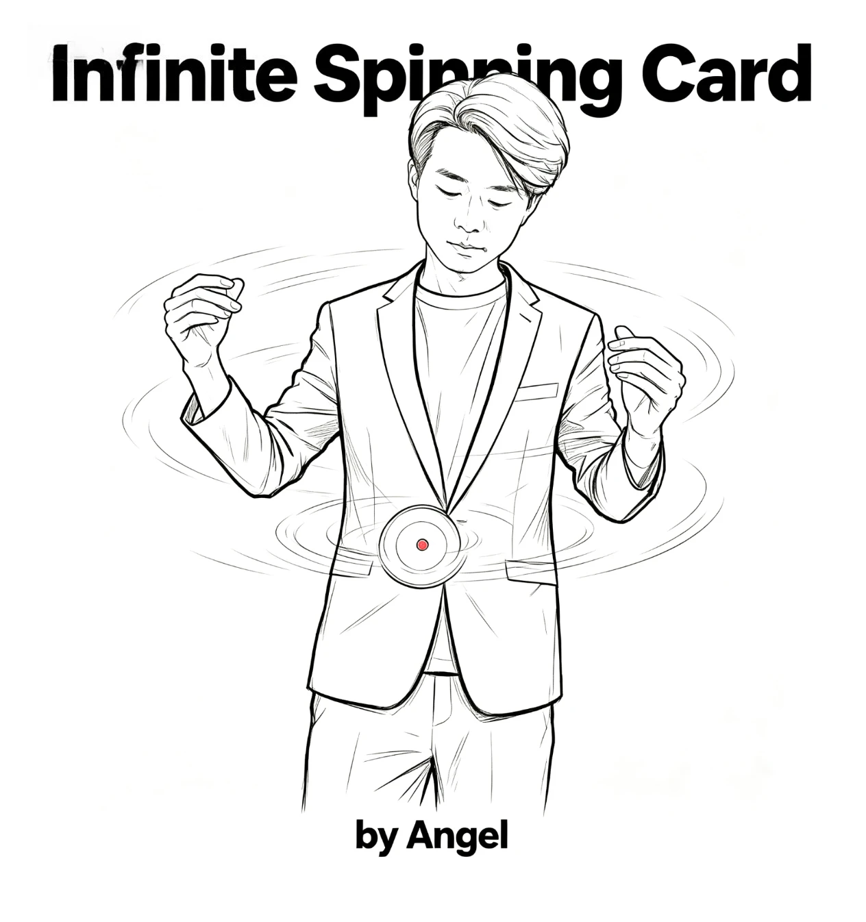 Infinite Spinning Card Magic Trick by Angel High Speed Long Time Spinning Card Gimmick Close Up & Stage Magic Props Magicians
