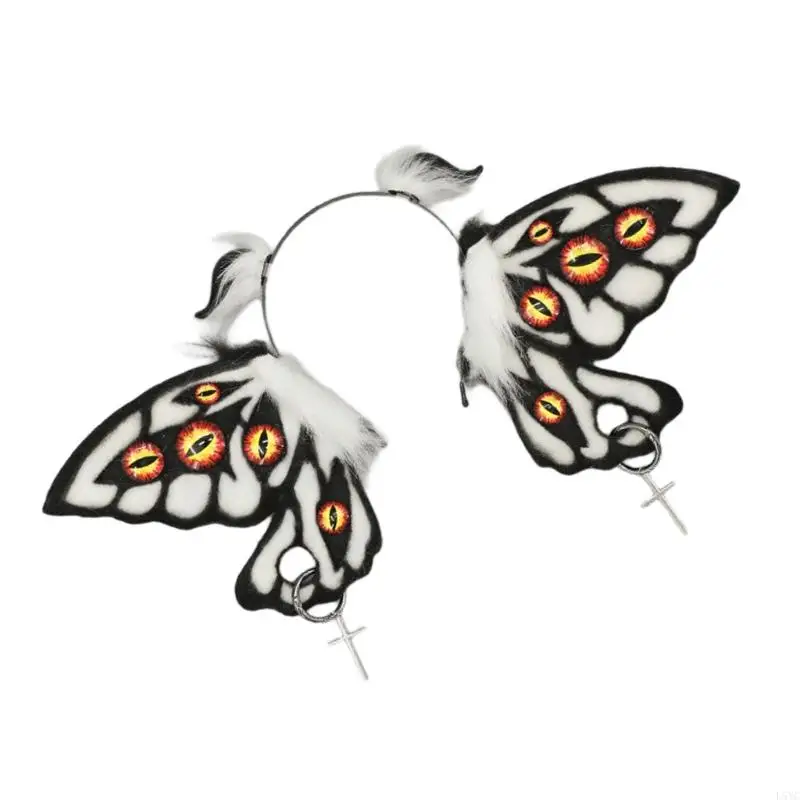 L5yc Animal Ear Hairhoop for Mulher Girl Anime Personagem Devil Ear Hairband Roleplay Costume figurino Acessórios decorativos