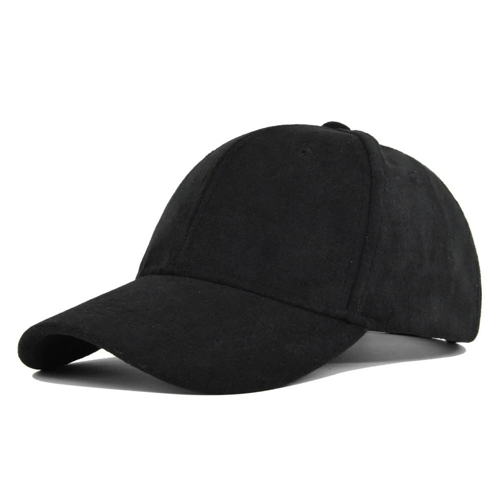 Unisex Korean Velvet Baseball Cap Smooth Duckbill Commuting Hat Autumn Winter