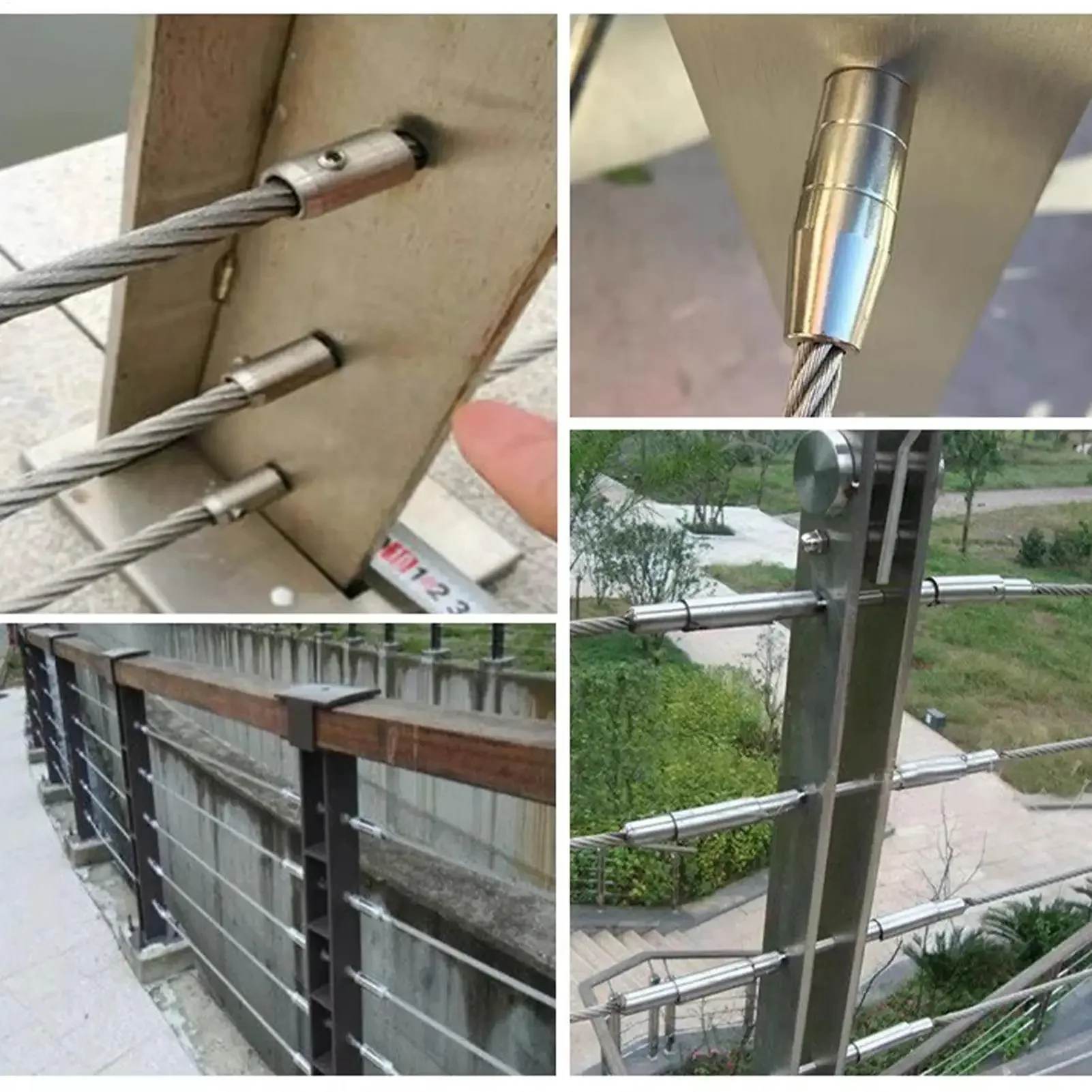 Stainless Turnbuckle Stainless Steel Turnbuckles 10 Piece Hardware Rope Kit Hook Heavy Duty For Light Garden Trellis Shade Sail