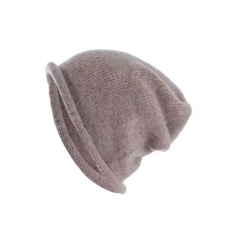 Big Head Circumference Cold Hat Women Autumn And Winter Thin Loose Breathable Knitted Hat High-end Hat Looks Small On The Face