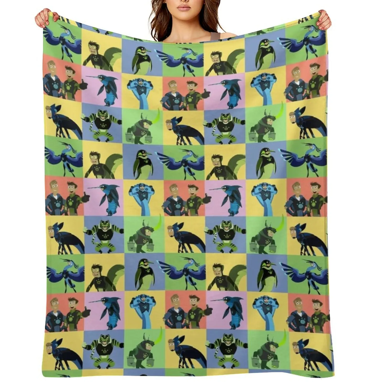 Wild Kratts Creature Powers! Throw Blanket Thermal Summer Flannel Fabric funny gift Blankets