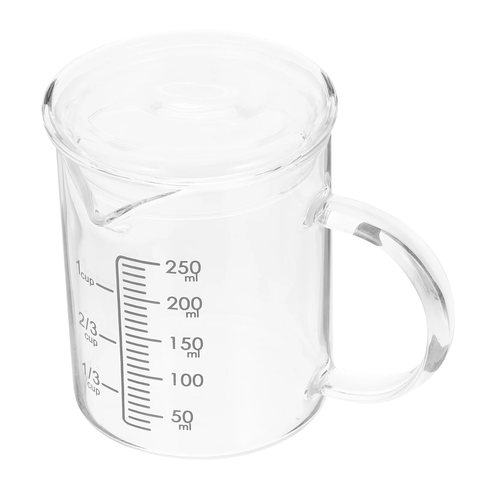 

Graduated Measuring Cup Glass Baking Scale Kitchen Measure Tool Heat Resistant Handle for Milk Juice Soybean Slurry Dessert