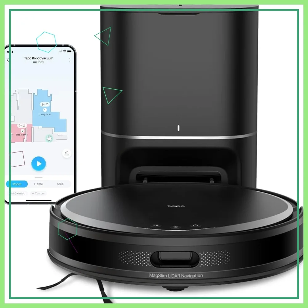 

Ultra-Slim LiDAR Robot Vacuum & Mop with Self-Emptying Dock, 5300Pa Suction, Alexa/Google Compatible