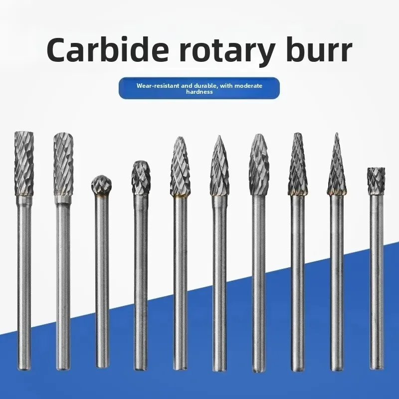 3*4 Carbide Rotary File / Metal Wood Engraving Grinding / Single and Double Grain Cutting / Tungsten Steel Grinding Head