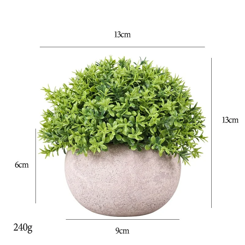 Artificial Green Plants Phoenix Potted Simulation Grass Ball Home Living Room Decoration Festival Party Office Ornaments