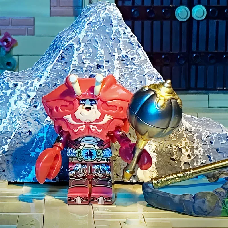 The Journey West Great King Golden Silver HornSun Wukong Aobing Dragon Turtle Model BlocksMOC Bricks Set Toys 30313-30318