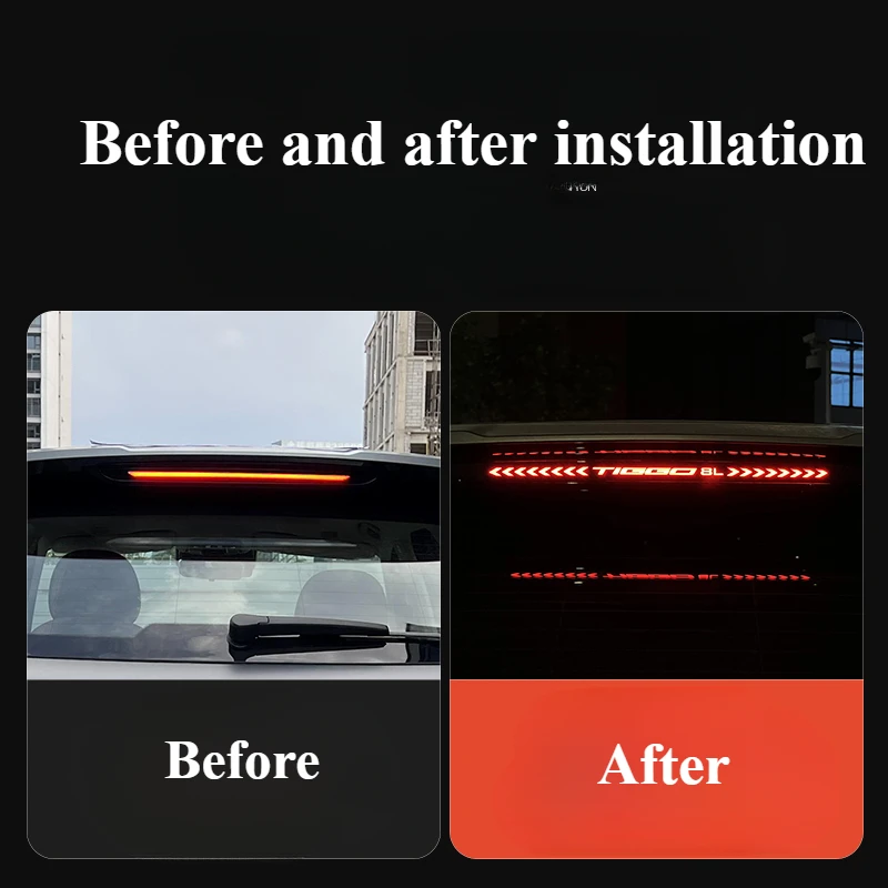 For Chery Tiggo 8L High Brake Light Sticker Tailbox Light Modification Special Brake Light Sticker Car Modification Accessories