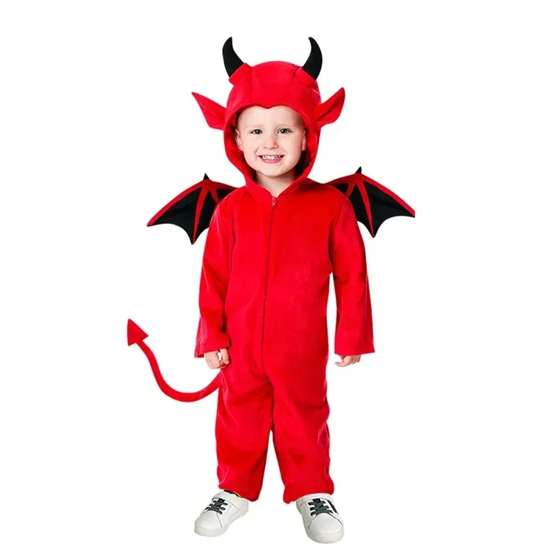 New children's little devil Satan costume Halloween boy monster cosplay costume school party performance costume