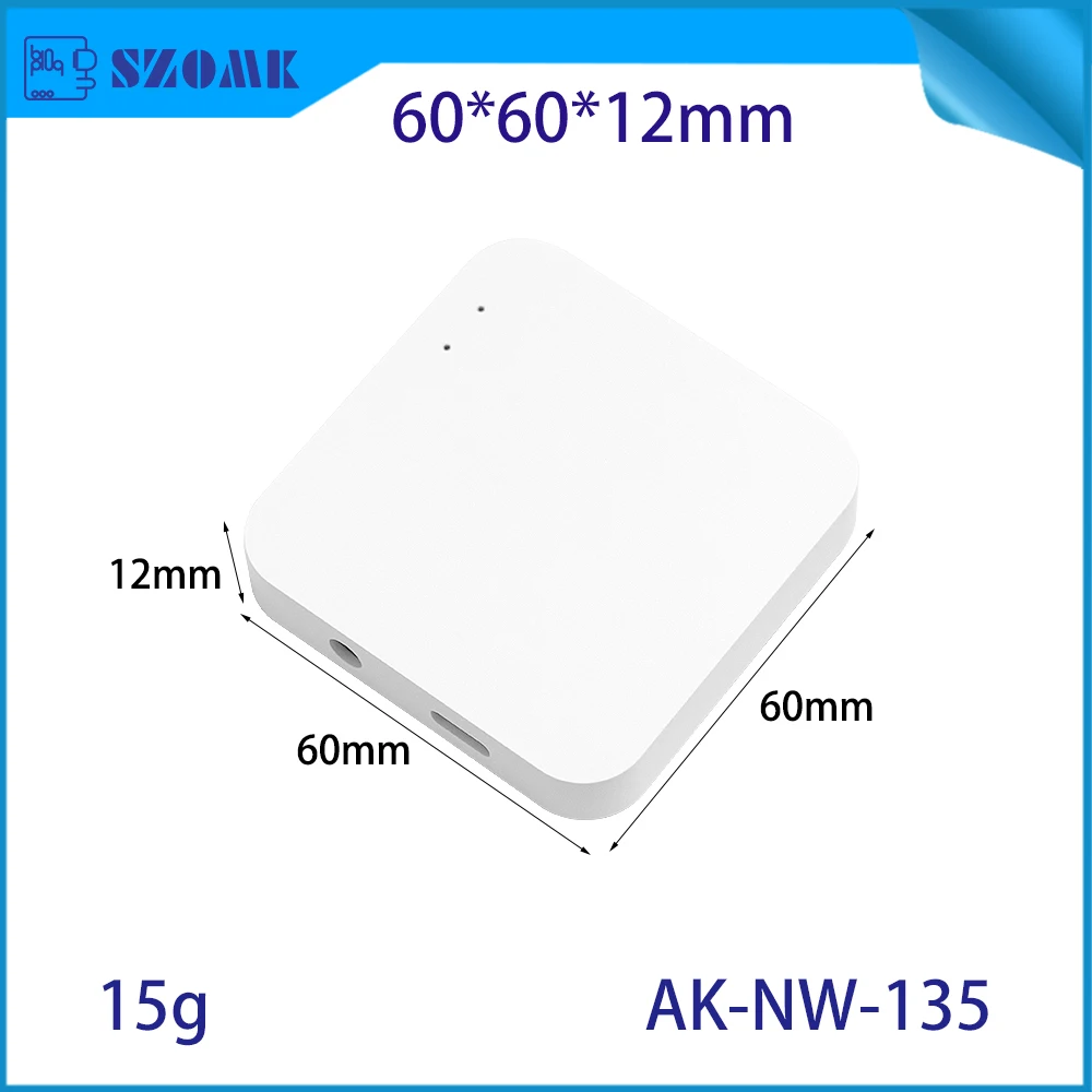 1Pcs 60x60x12mm ABS Electronic Enclosure White Project Housing for Sensor Gateway Control PCB and Compact IoT Devices
