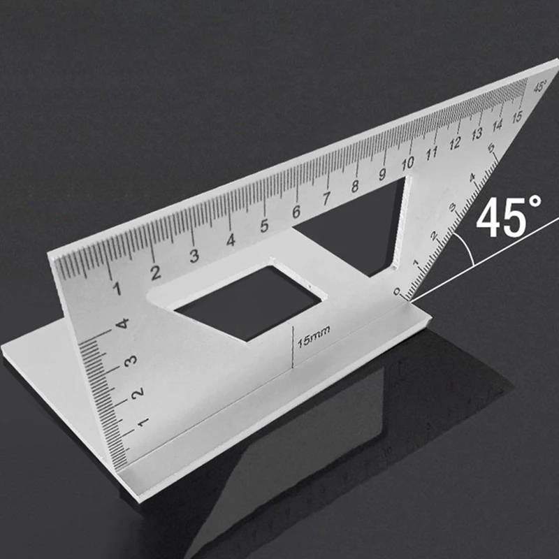 Multifunctional Square Triangle Ruler Measuring Ruler T-Shaped Measuring Woodworking Ruler Tool