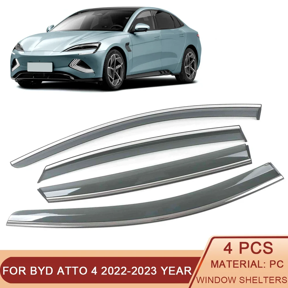 

For BYD ATTO 4 2022-2023 Car Window Sun Rain Shade Visors Shield Shelter Protector Cover Sticker Exterior Accessories