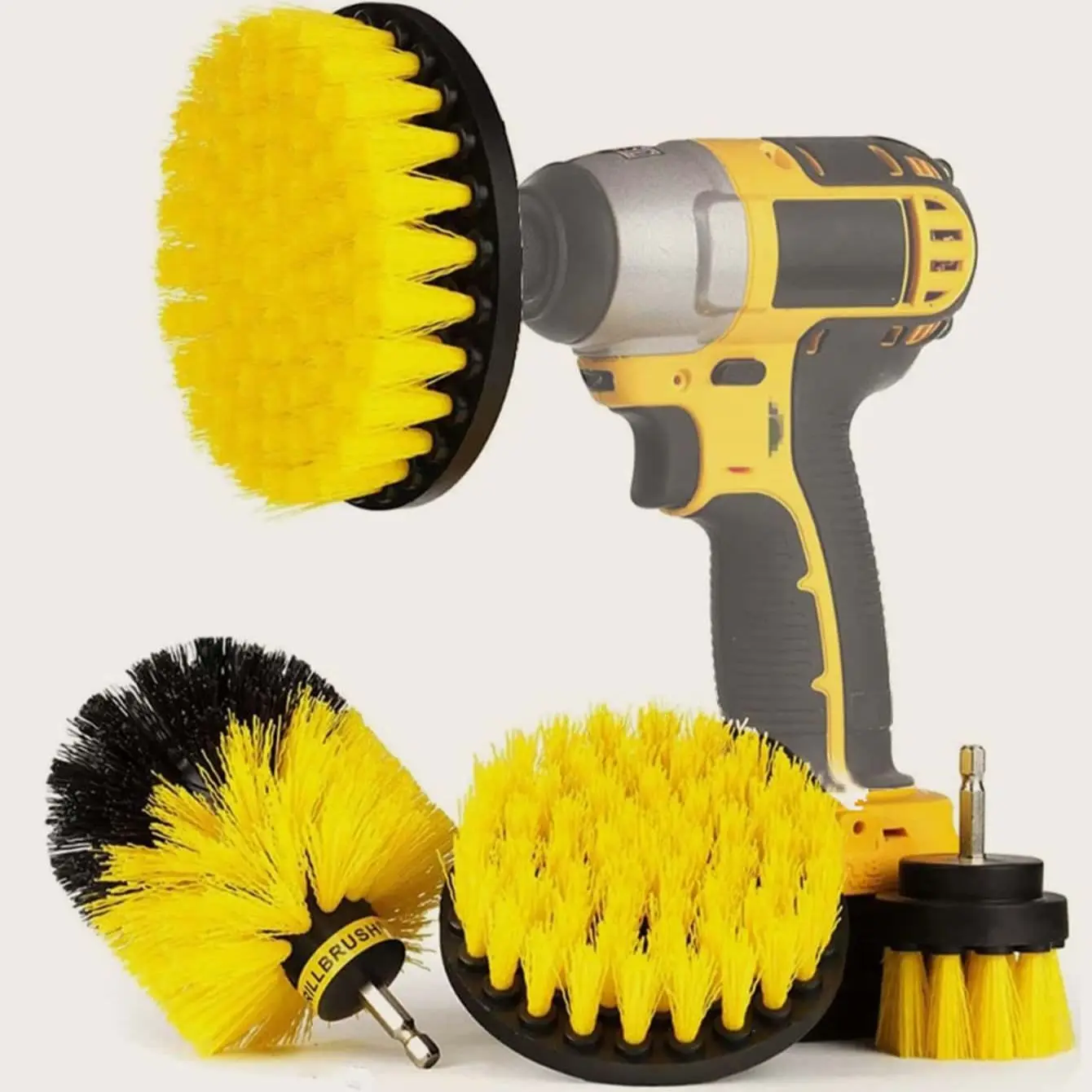 3Pcs/Set Electric Scrubber Brush Drill Brush Kit Plastic Round Cleaning Brush For Carpet Glass Car Tires Nylon Brushes