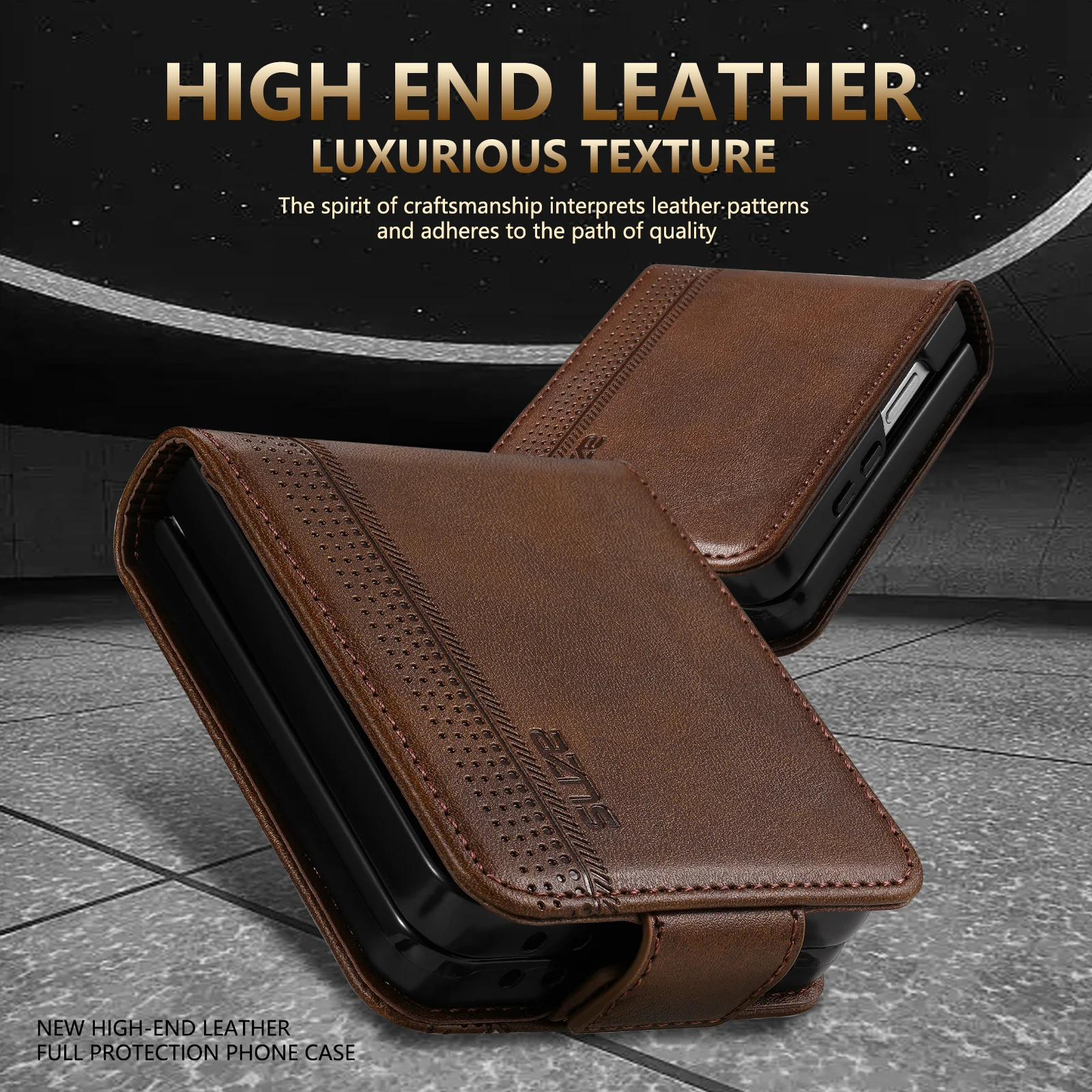 Leather Cards Solt Holder Wallet Phone Case for Samsung Galaxy Z Flip 8 7 6 5 4 Flip8 Flip7FE 5G Kickstand Shockproof Back Cover