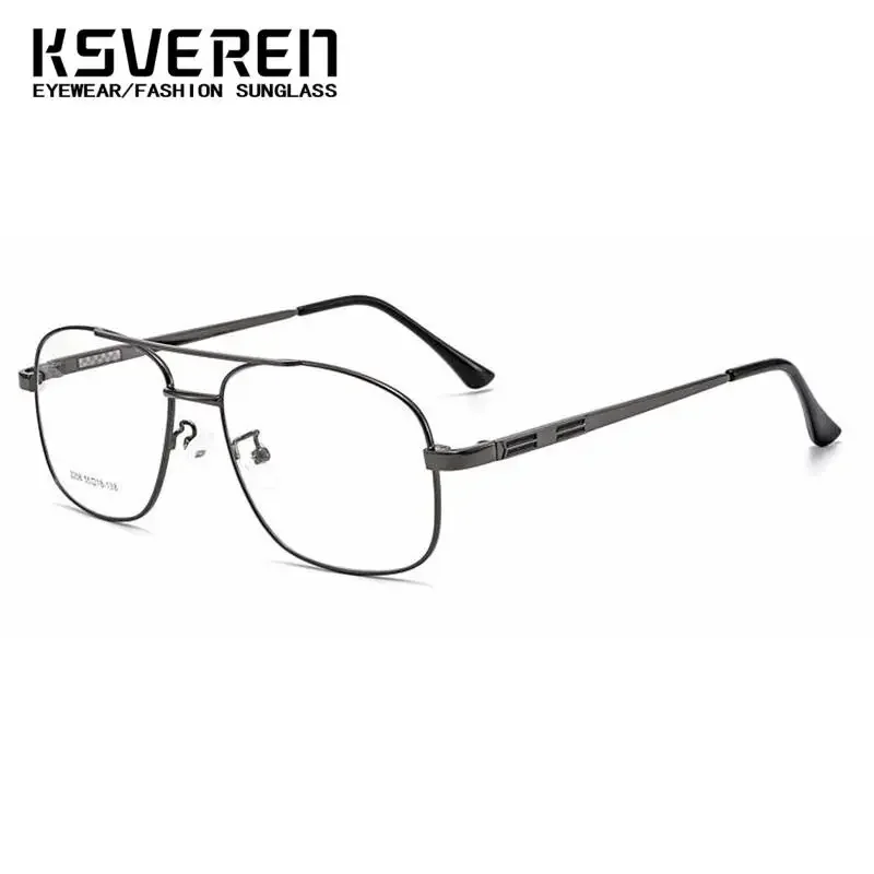 KSVEREN Square Anti Blue Blocking 독서 안경 더블 브리지 광학 처방 안경 클래식 대형 프레임 안경 프레임