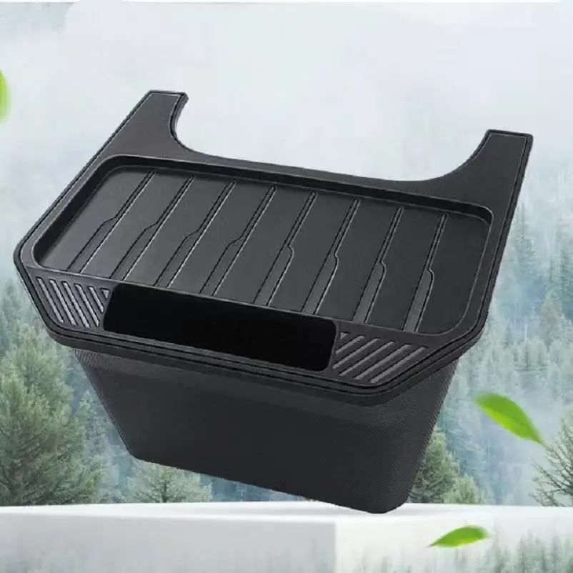 Caixa de Armazenamento para Console Central Traseiro de Carro, Lixeira Automotiva e Caixa para Guarda-Chuva, Acessórios de Decoração Interna para Carr