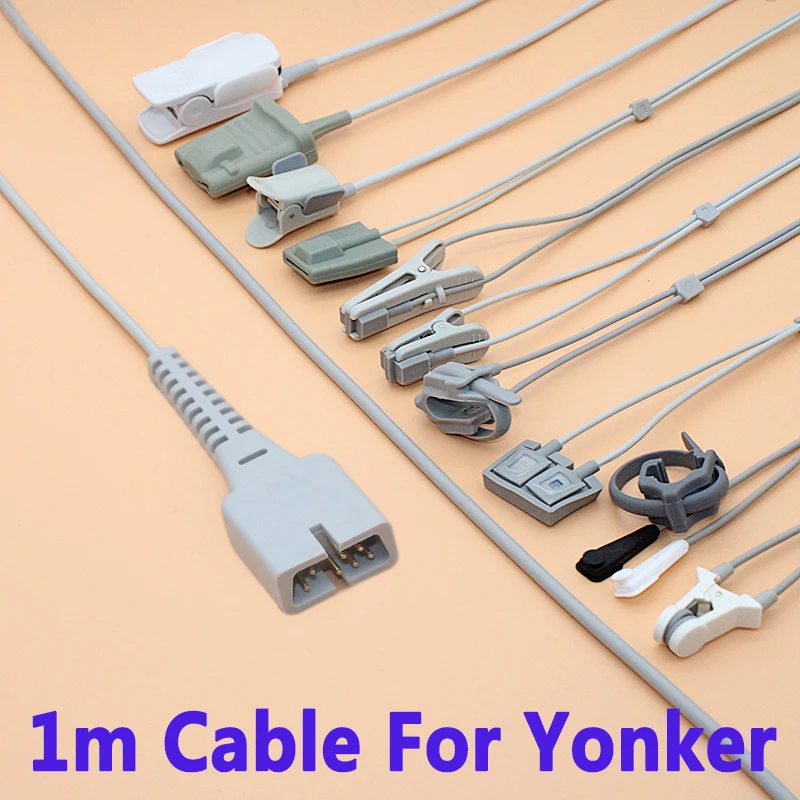 

DB7P 1m SpO2 Sensor Cable for Yonker IE4C Handheld Portable Patient Monitor