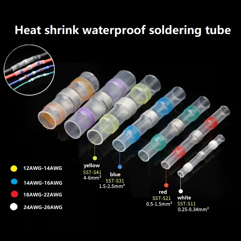 Welding Ring Heat Shrink Terminal, IP67 Waterproof, Electrical Equipment Connection Heat Shrink Tube, Wire Connector Terminal