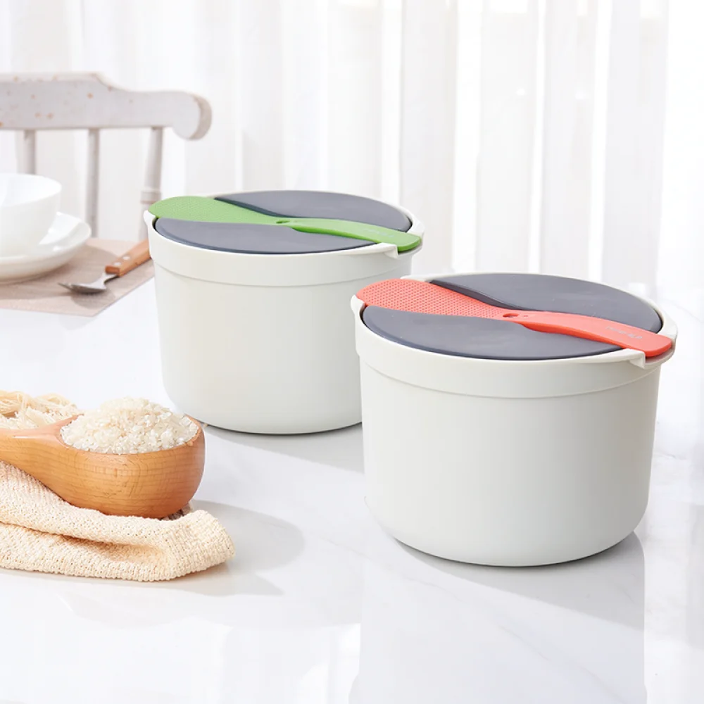 Microwave Rice Cooker Steamer Pot Multi Layer Food Heating Container Lunch Box Durable Pp Kitchen Appliance For Cooking