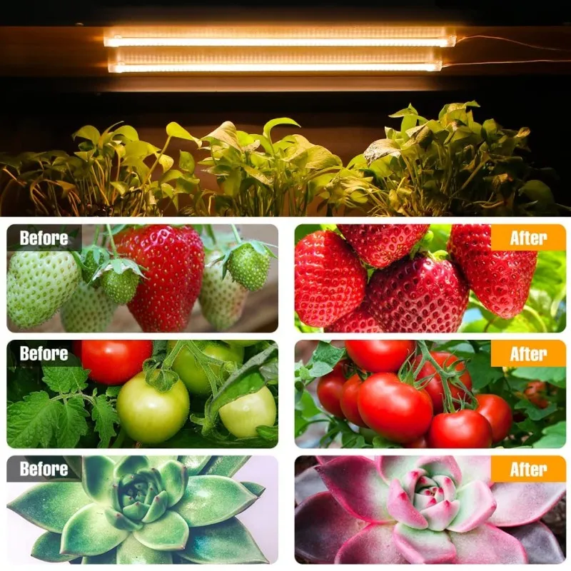 Dimmable Led Grow Light Full Spectrum Phytolamp For Plants 5V USB Phyto Bar Lamp Therapy Flower Seeds Greenhouse/Hotbeds Tents