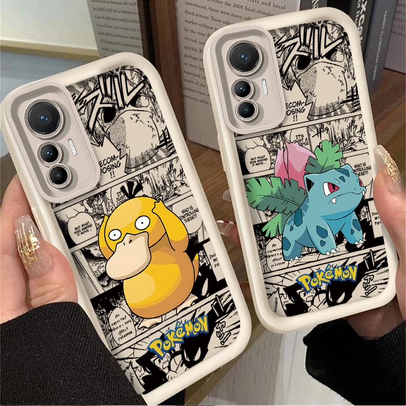 Etui na telefon z motywem kreskówkowego P-Pokémona dla Xiaomi Poco F7 F6 F5 F4 F3 M5s C65 C75 C71 X7 X6 X5 X4 GT X3 NFC M7 M6 Pro 4G 5G, tylna obudowa