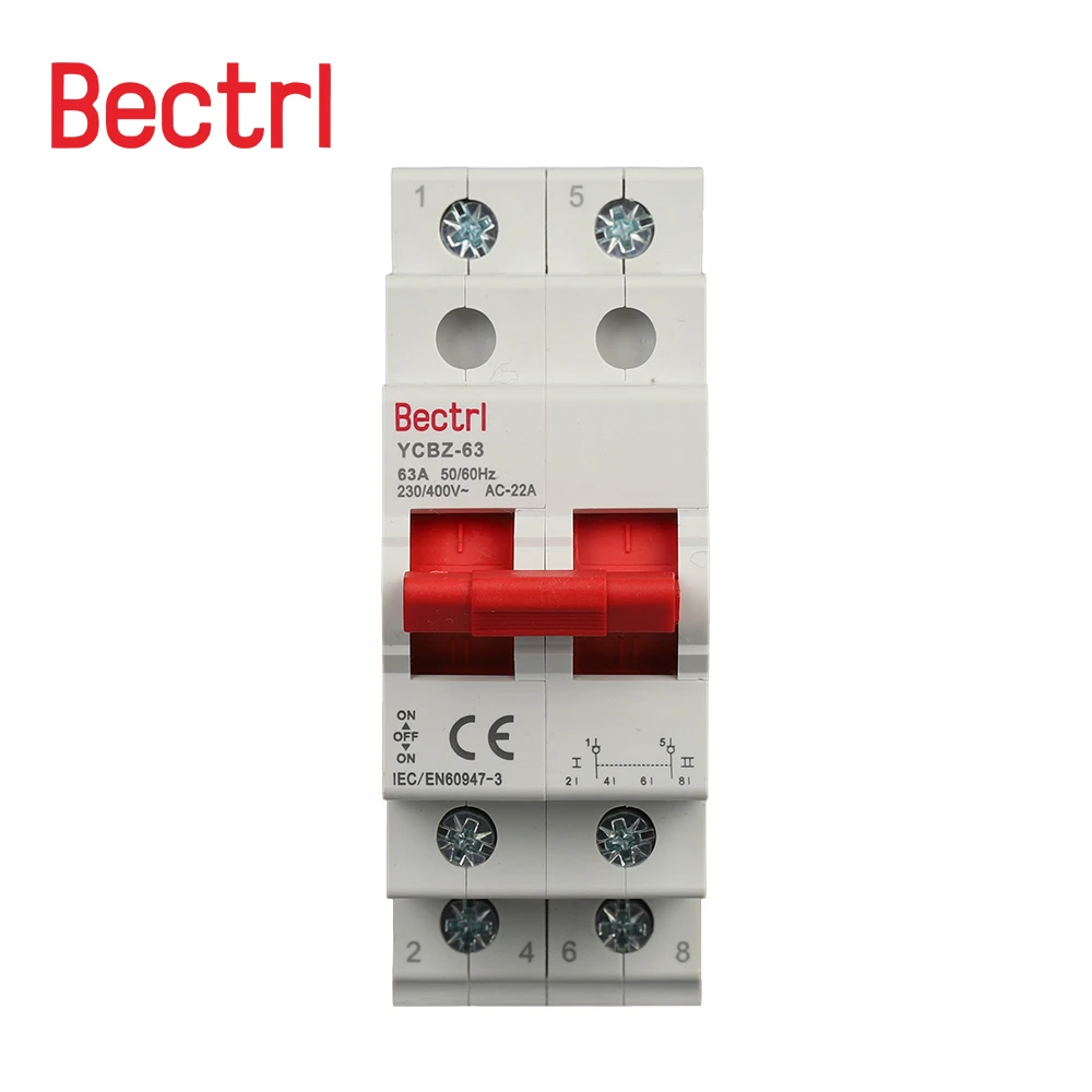 Changeover Switch 1/2/3/4P 40A/63A 50/60Hz Disconnectors Switch Load and break the circuit Household residential safety