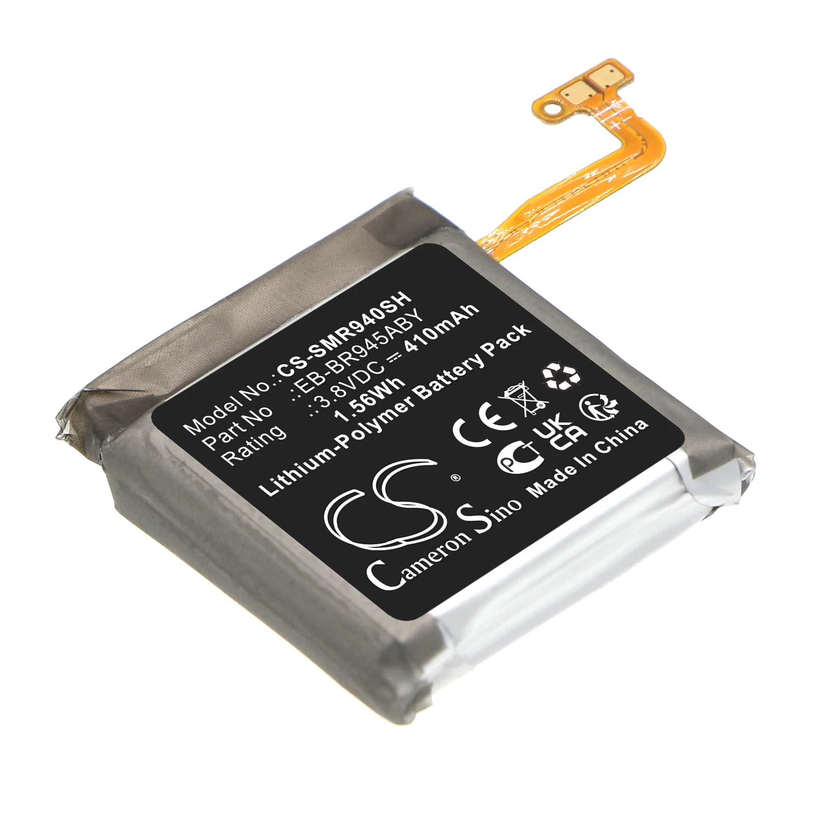 CameronSino 410mAh / 1.56Wh Smartwatch Battery For Samsung:Galaxy Watch 6 44mm,SM-R945,SM-R940,EB-BR945ABY,GH43-05158A