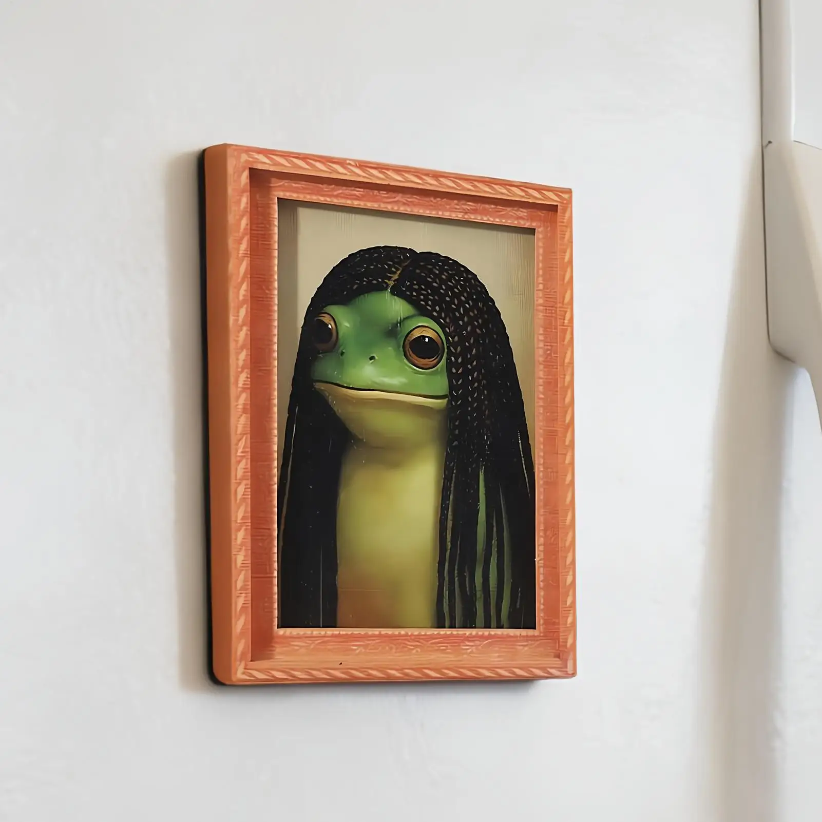 Frog Magnet Set Adhesive Animal Refrigerator Magnets Fun Photo Frame Toy for Kitchen Fridge Office Locker Whiteboard Decor