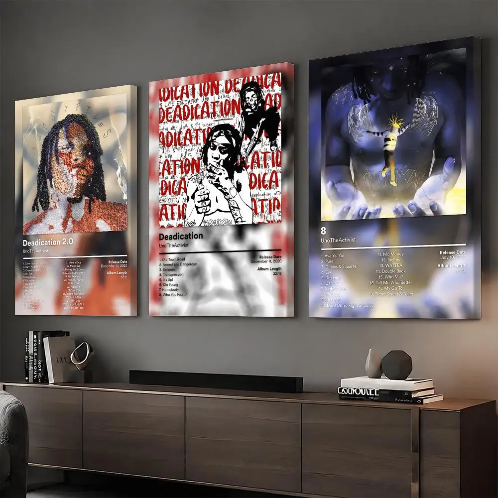 U-UnoTheActivist Music Album Painting Calligraphy HD Modern Style Inner Frame Canvas Poster Bedroom Room Hallway Wall Art Decor