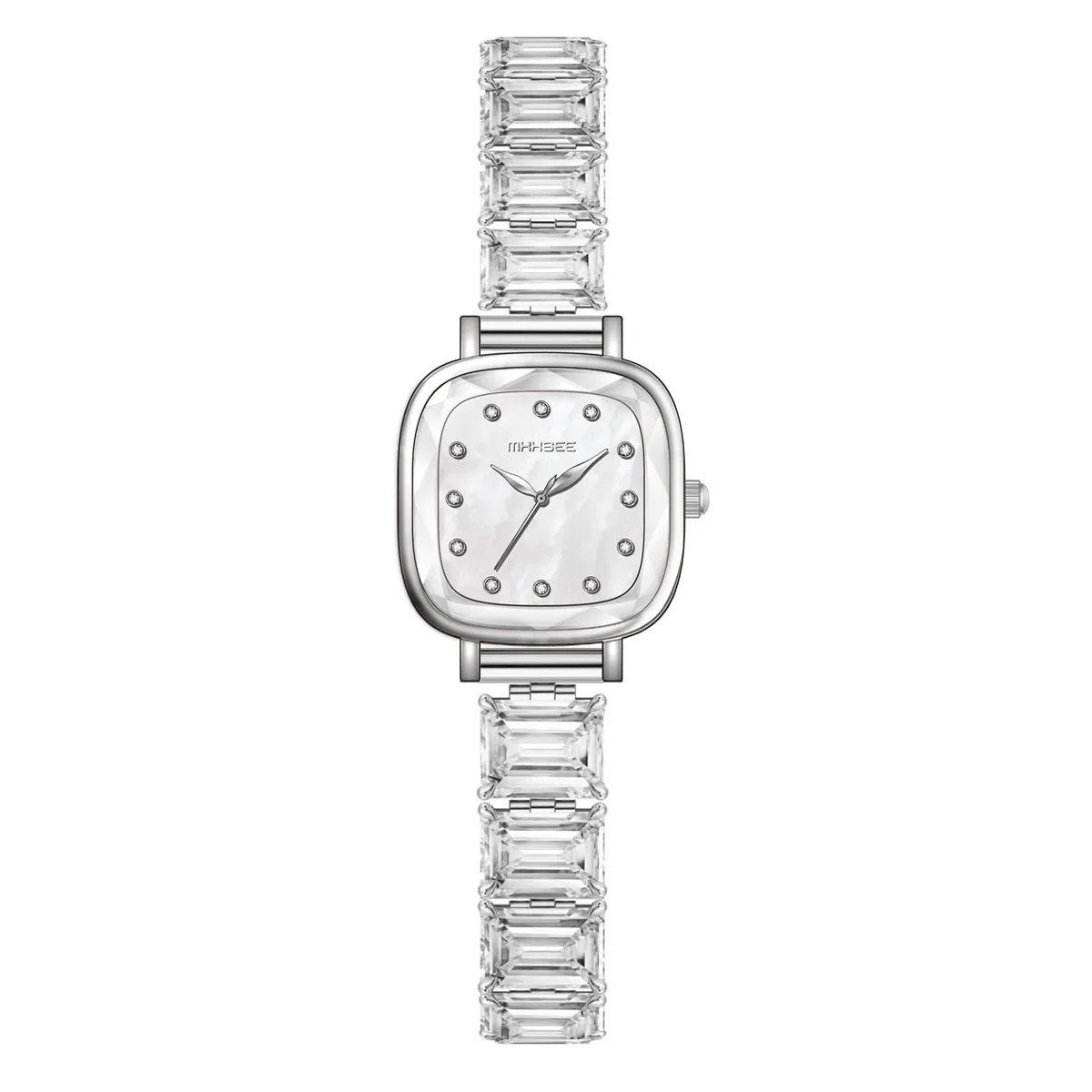 Luxury Square Women's Quartz Watch Diamond Light Waterproof High-End Fashion Female Wristwatch Elegant Beauty