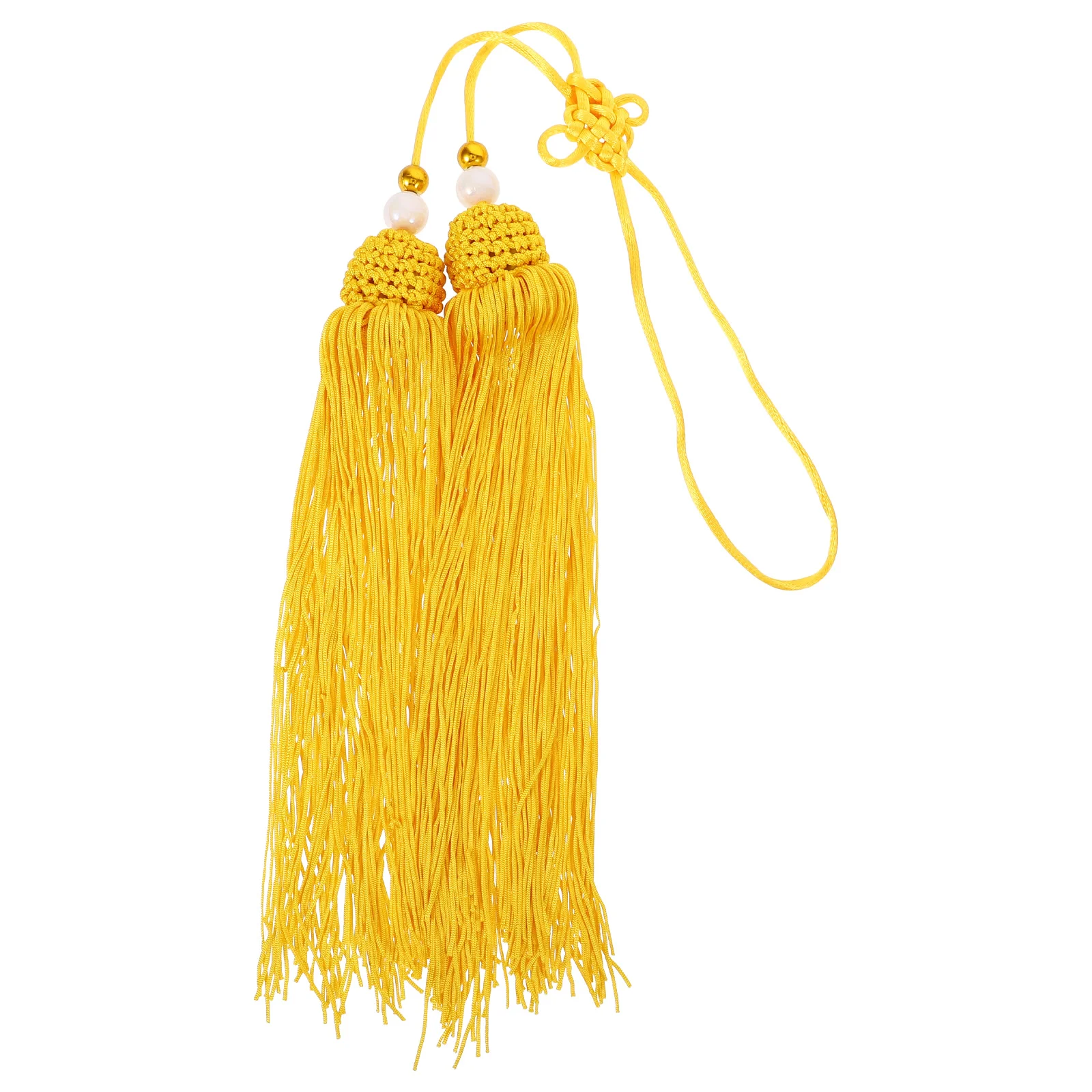 

Fringe Tai Chi Sword Spike Tassel Tail Decor Lunar Calendar Hanging Yellow Bright Pendant Vibrant Fitness