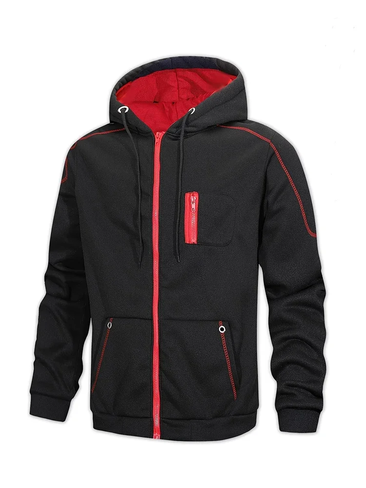 2026 Hot Sales New Arrival Mens Zipper Hoodies High Quality Male Clothing Daily Casual Sports Hooded Coats Motorcycle Jackets
