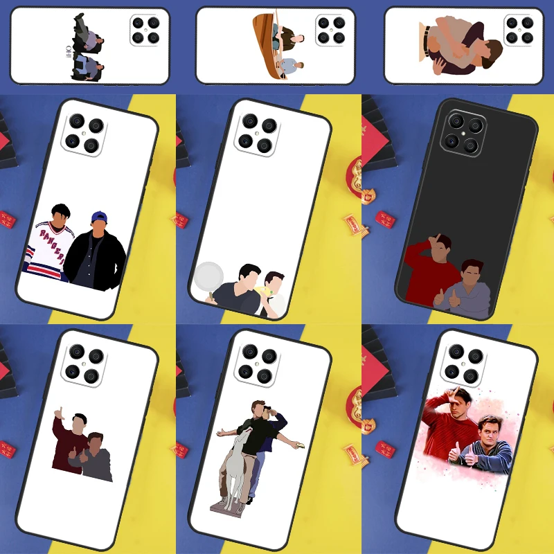 Friends Chandler And Joey Case For Huawei P40 Lite P20 P30 P50 Pro P Smart 2021 Nova 5T Honor X8 X7 X9 50 70 Cover