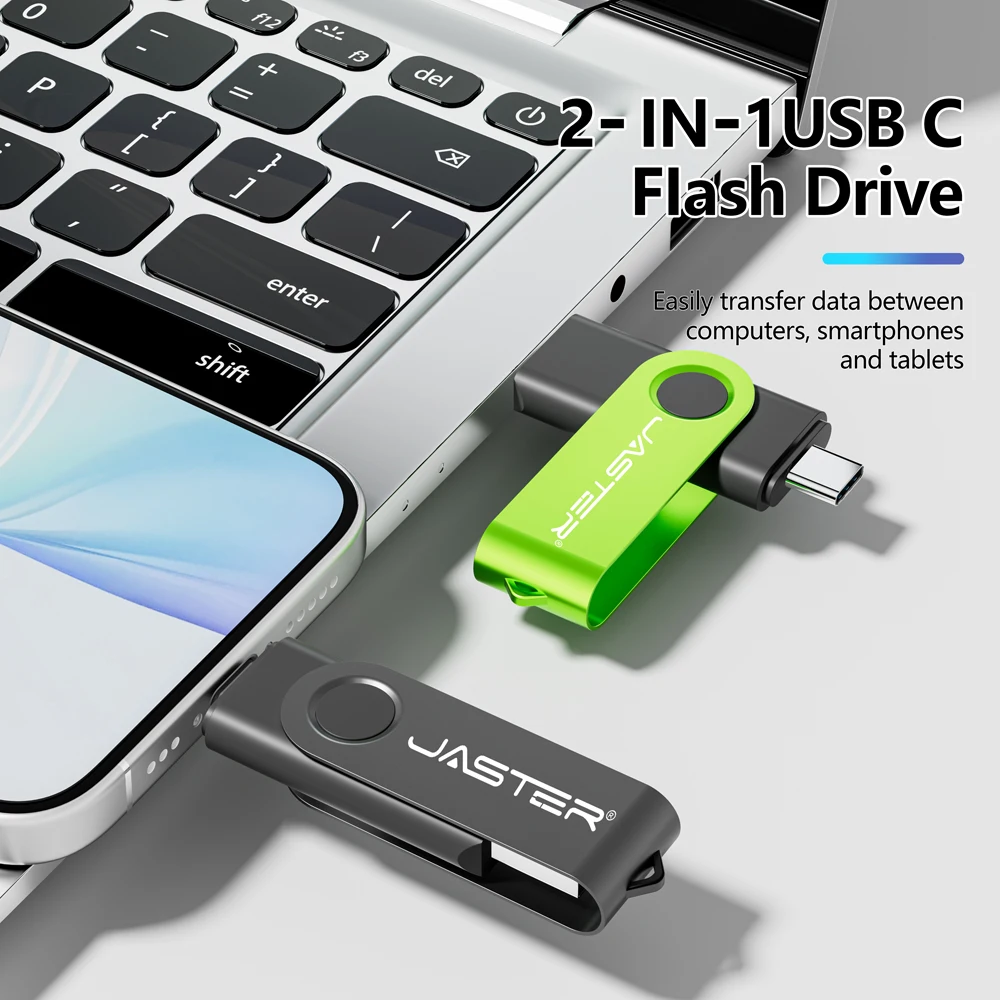 Type-C 128GB High Speed USB Flash Drive OTG Pen Drive 64G Usb Stick 32GB 16GB Flash Disk Multi-format Compatible PC/Car/TV USB-C