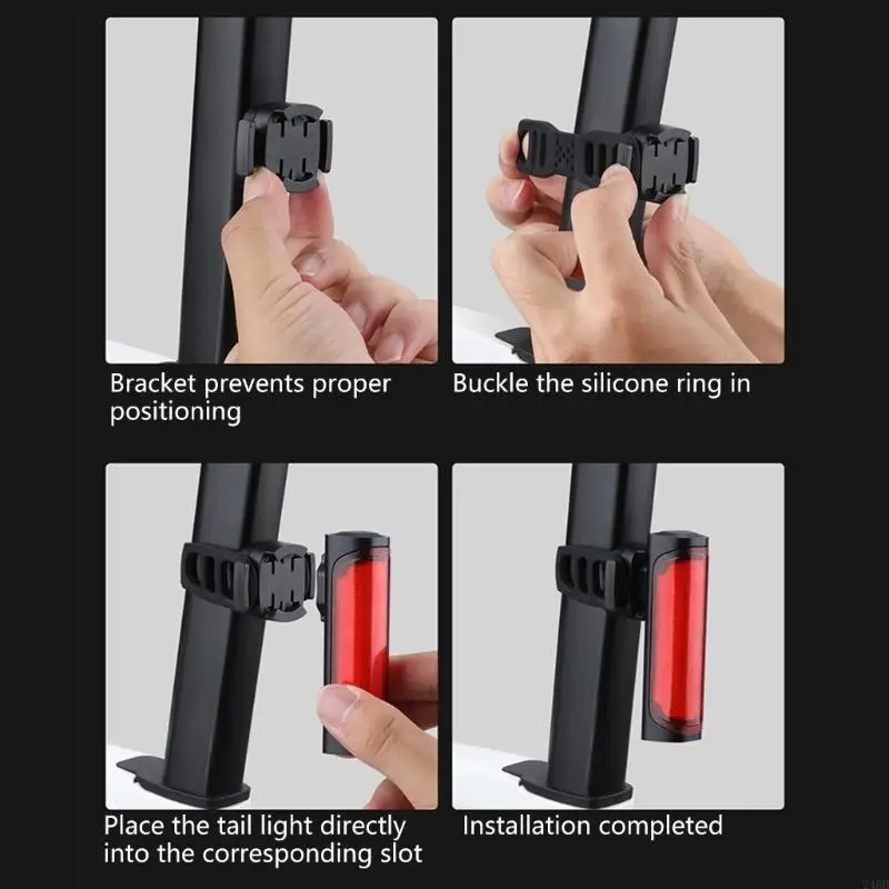 مصباح خلفي مانعة للتسرب على مدفوعات المياه الخلف مصباح تلقائي للضوء القابل لإعادة شحن #4